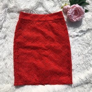 Loft Petite Skirt Size 0P Crochet Lace